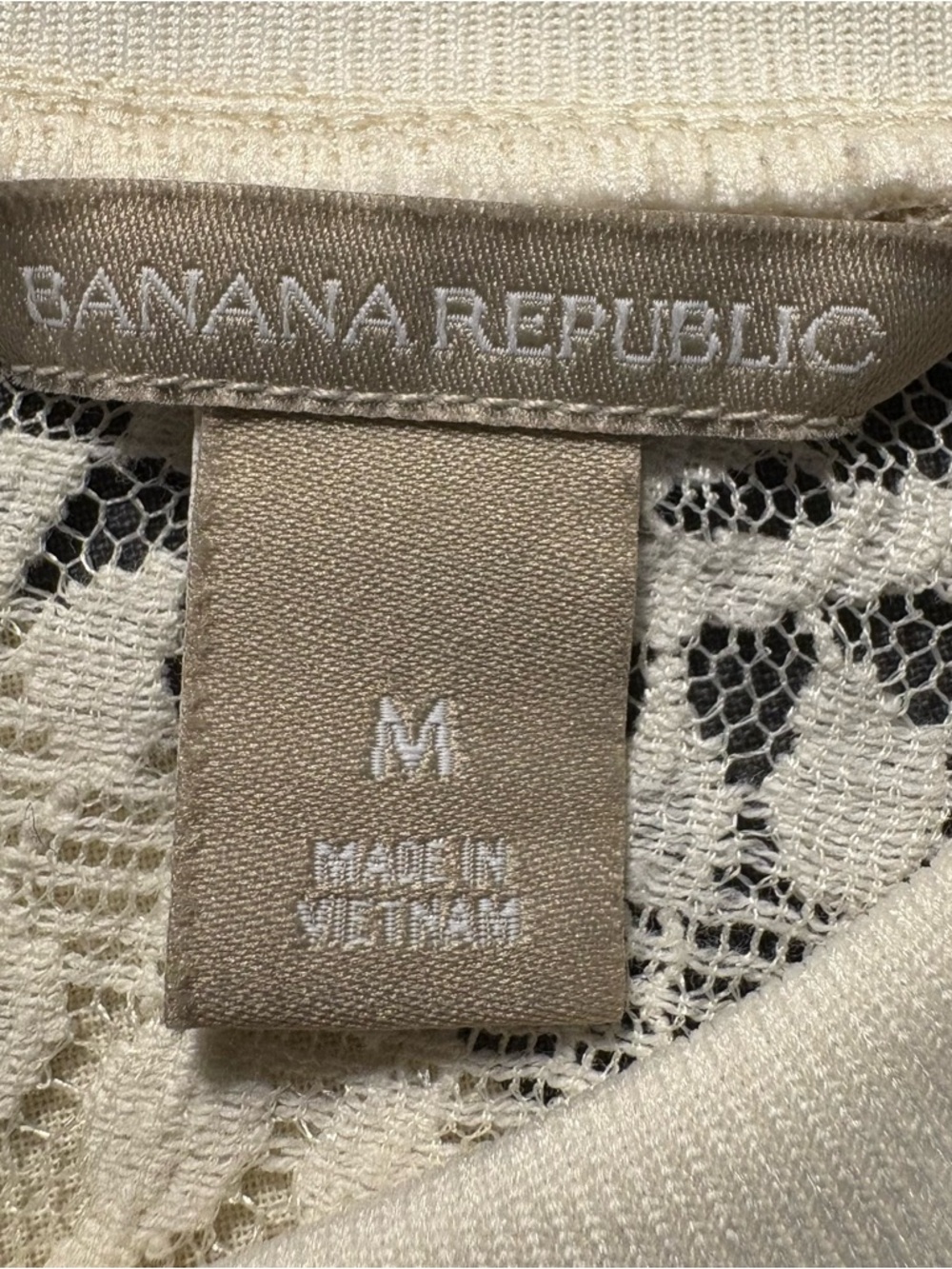 Banana Republic Ivory Crochet Lace Long Sleeve Top - Picture 3 of 13